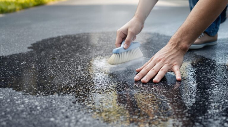 comment enlever des taches d'huile sur du goudron