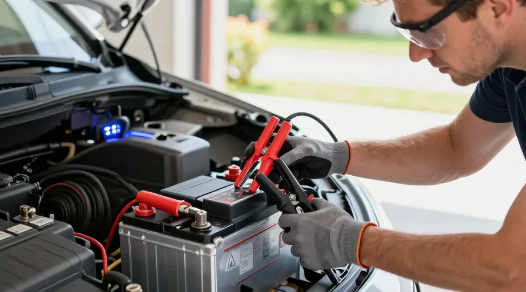 comment brancher un chargeur de batterie