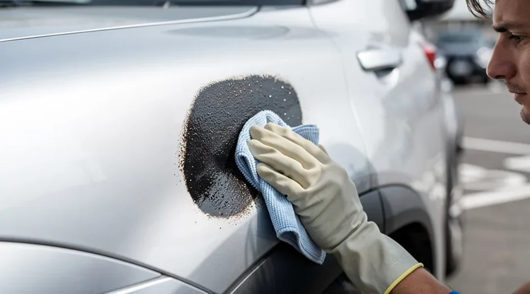 comment enlever des taches de goudron sur une voiture